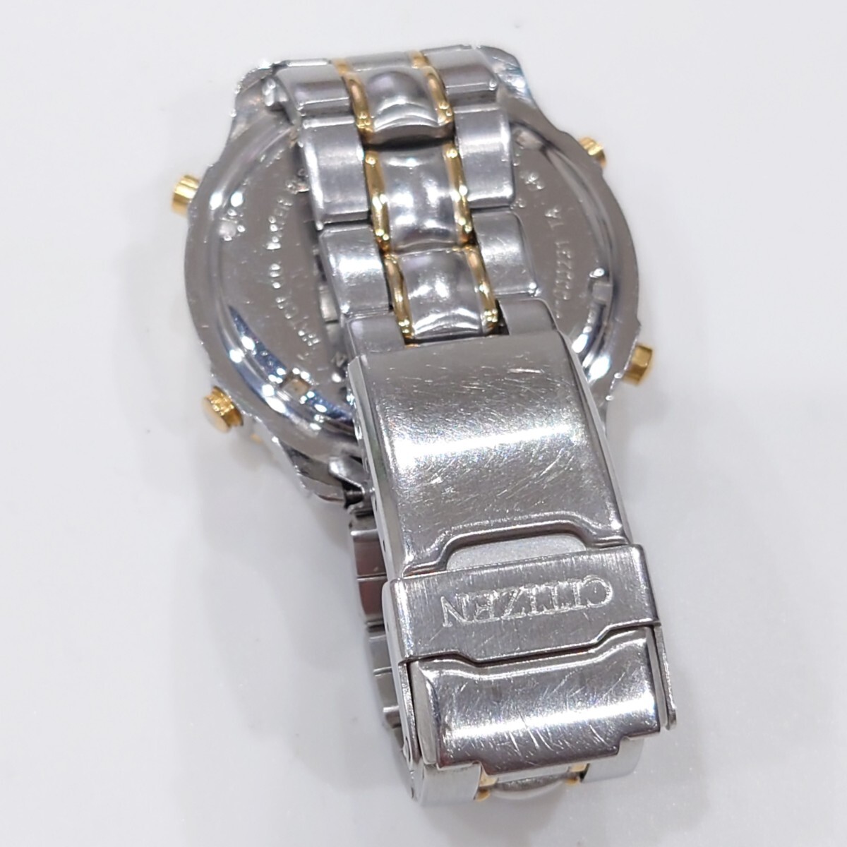 希少 シチズン プロマスター C320-Q00231 メンズ 腕時計 アナデジ クォーツ 回転ベゼル 青文字盤 古い時計 ヴィンテージ CITIZEN PROMASTER_画像4