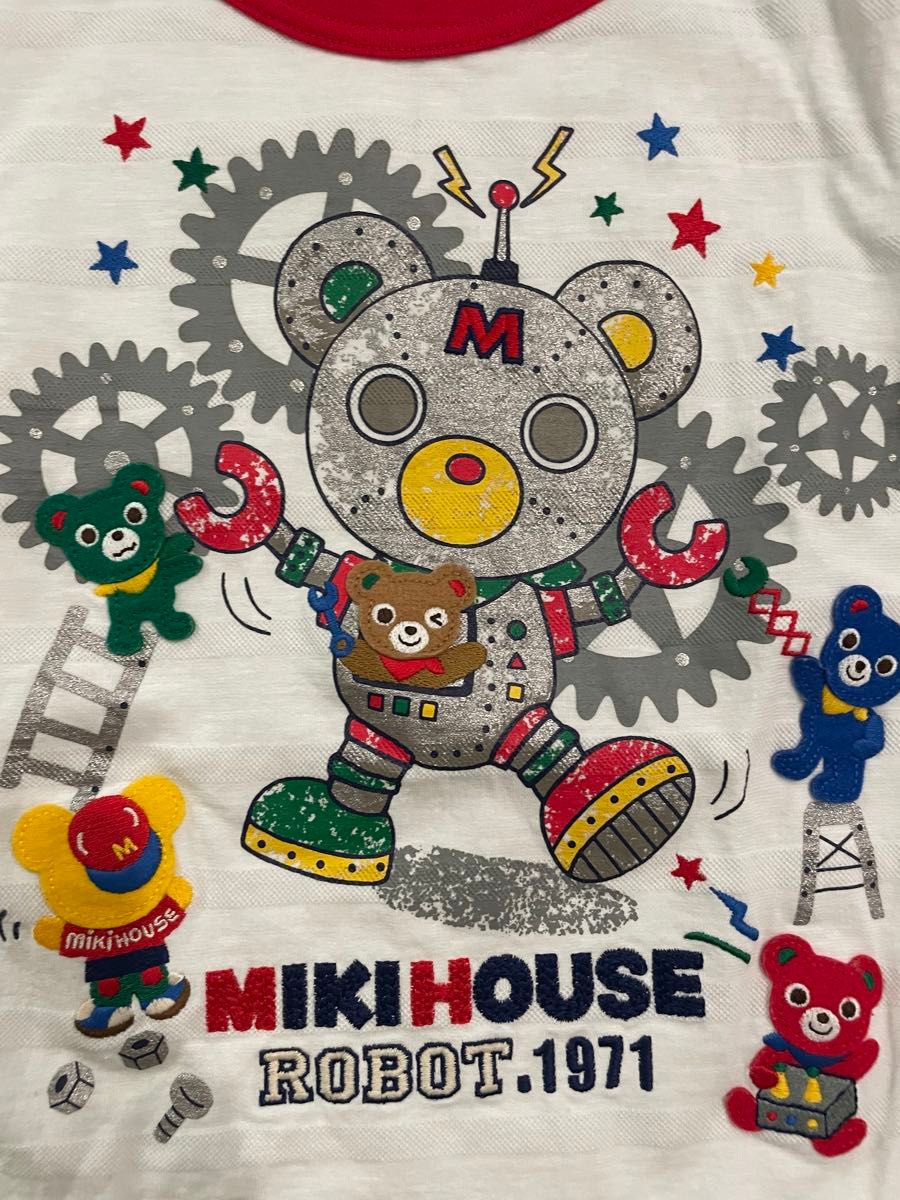 美品 ミキハウス 豪華 ロボット Tシャツ 110cm