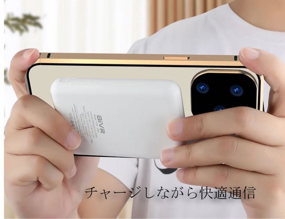 iPhone14Proケース シルバー マグネット&ロック 両面ガラスケース 覗き見防止 レンズ保護 マグネットリング