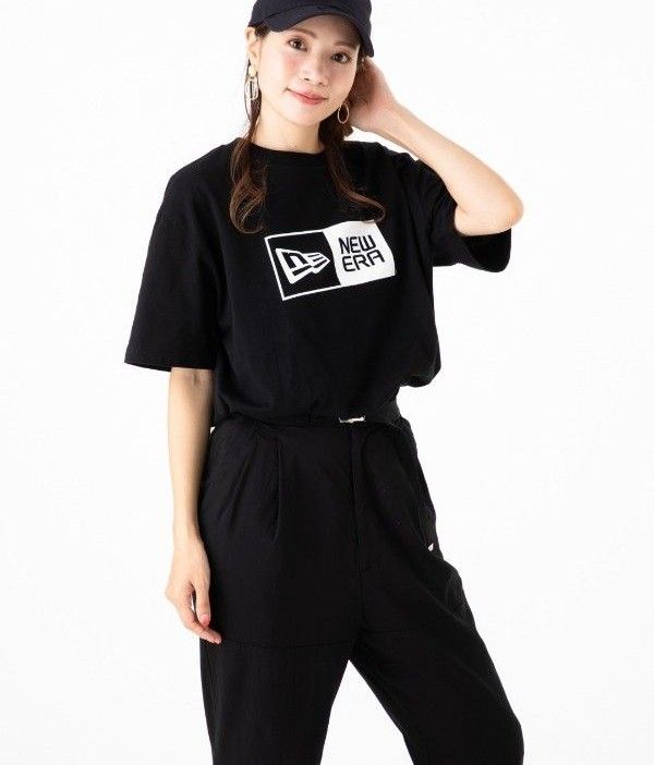 ニューエラ　半袖 コットン Tシャツ ボックスロゴ　14121914　ブラック　XLサイズ　新品