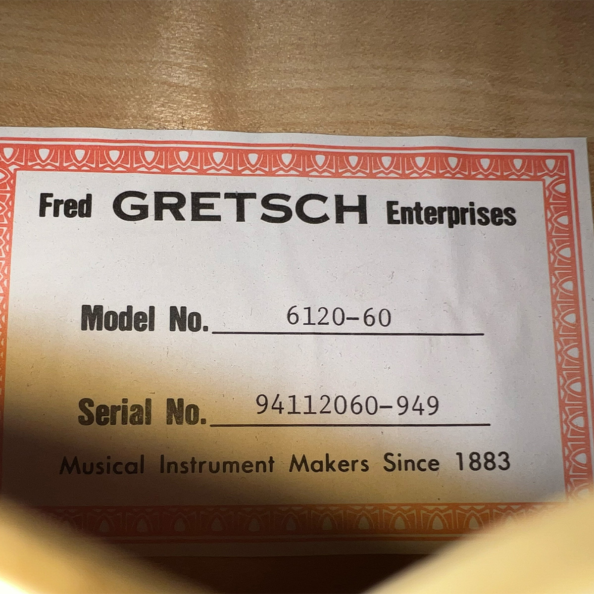 Gretsch グレッチ 6120-60 Nashville フルアコ 純正ケース ブリッジおまけ付きの画像7