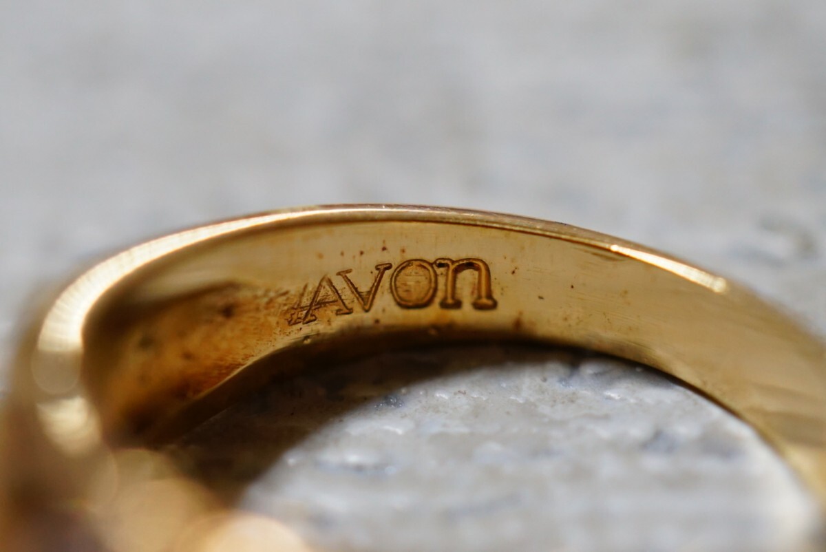 153 AVON/エイボン 海外製 ブランド ラインストーン ゴールドカラー リング 指輪 ヴィンテージ アクセサリー アンティーク 装飾品の画像4