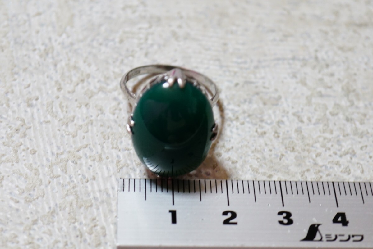 399 natural .. green stone ring ring Vintage accessory SILVER stamp antique natural stone color stone gem color stone ornament 