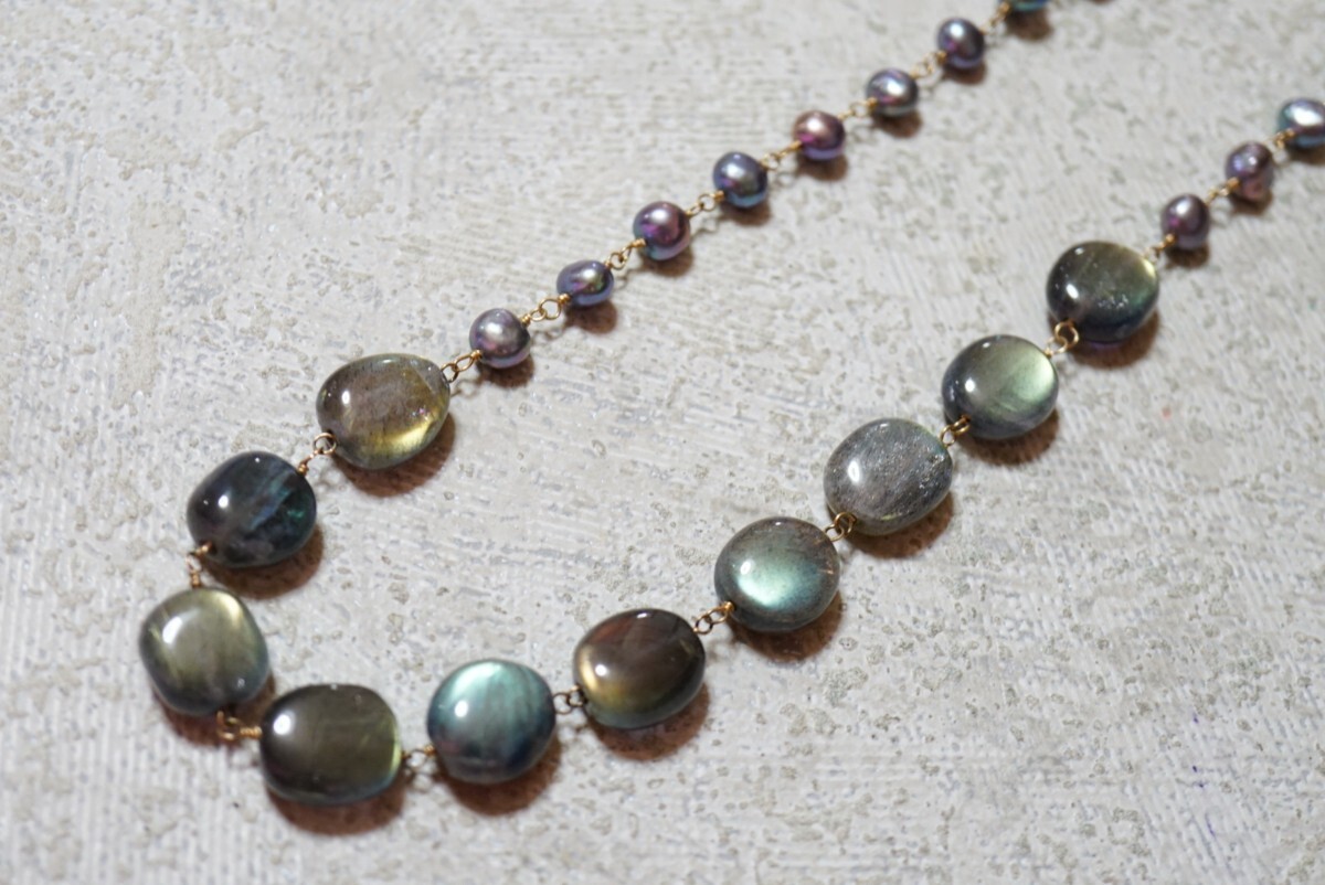 384 natural Rav lado light book@ pearl pearl necklace Vintage accessory antique natural stone gem color stone pendant 