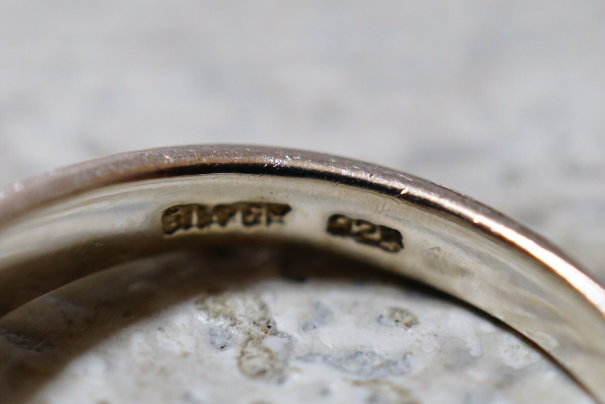 576 天然石 シルバー リング 指輪 ヴィンテージ アクセサリー SILVER 925刻印 アンティーク シルバージュエリー 装飾品_画像4