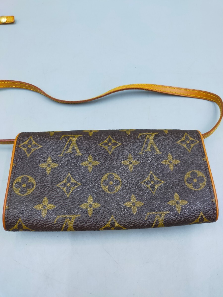 〇LOUIS VUITTON ショルダーバッグ ポシェットツイン モノグラム キャンバス ブラウン ルイヴィトン_画像2