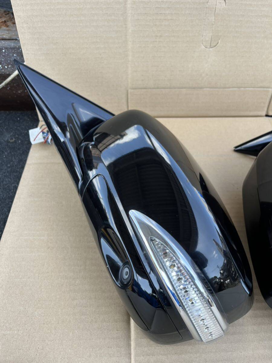  used Nissan Fuga Y51 original door mirror side mirror left right set has confirmed black color 