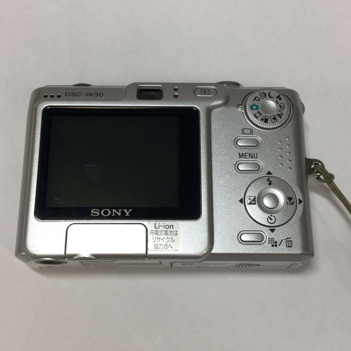 ※【SONY/ソニー】DSC-W30 Cyber-shot サイバーショット コンパクトデジタルカメラ MPEGMOVIE VX デジカメ シルバー バッテリー付き ケース_画像2