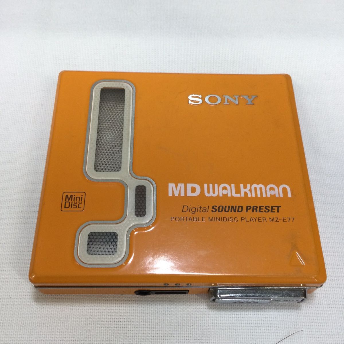 &[SONY/ Sony ]MD Walkman MZ-E77 портативный Mini диск плеер orange RM-MC11EL работоспособность не проверялась электризация не проверка текущее состояние товар 