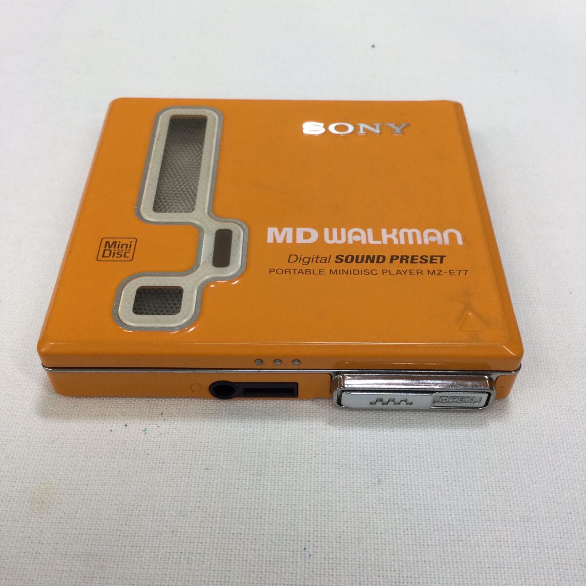 &[SONY/ Sony ]MD Walkman MZ-E77 портативный Mini диск плеер orange RM-MC11EL работоспособность не проверялась электризация не проверка текущее состояние товар 