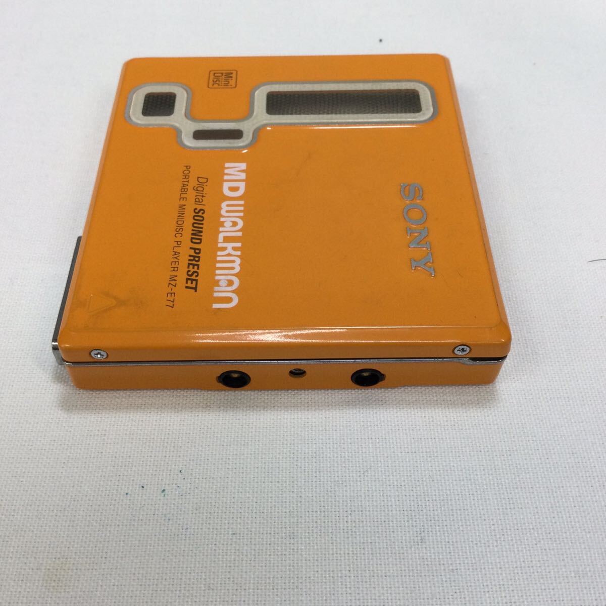 &[SONY/ Sony ]MD Walkman MZ-E77 портативный Mini диск плеер orange RM-MC11EL работоспособность не проверялась электризация не проверка текущее состояние товар 