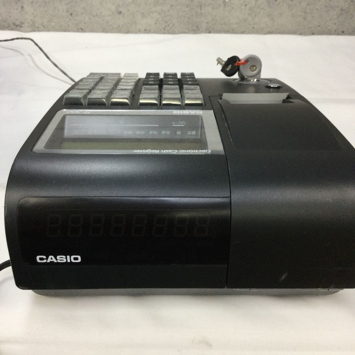 ＆【CASIO/カシオ】電子レジスター レジスター レジ TE-300 店舗用品 業務用 小型ドロア分離型 動作確認済み 通電確認済み 使用感有り_画像4