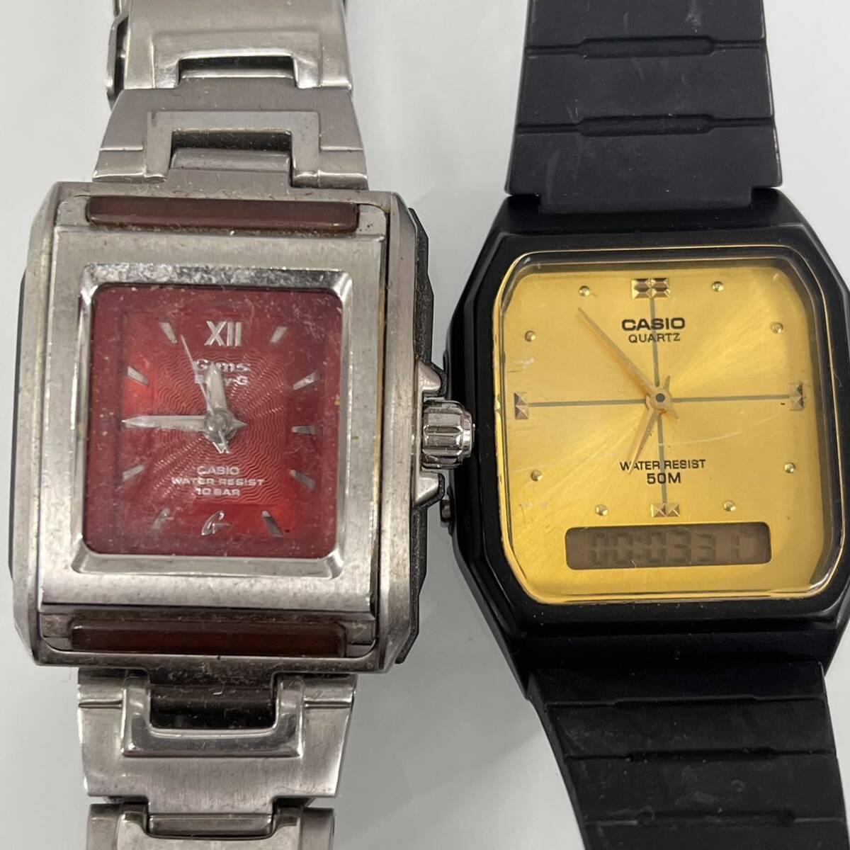 *[CASIO/ Casio / summarize ] wristwatch DBC-1500 W-200 AW-48H MSG-700 Baby-G quartz digital WATER RESIST 100M DATA BANK 150 Junk 