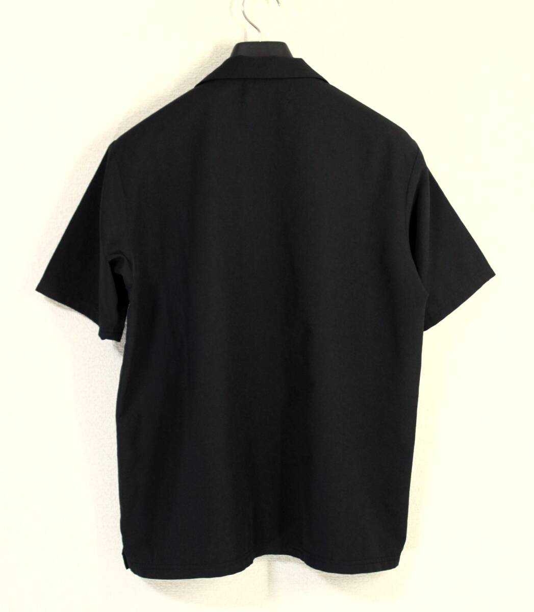◆nano universe ナノユニバース◆#672-0121004 SHELTECH 半袖 開襟 オープンシャツ 黒:S_画像2