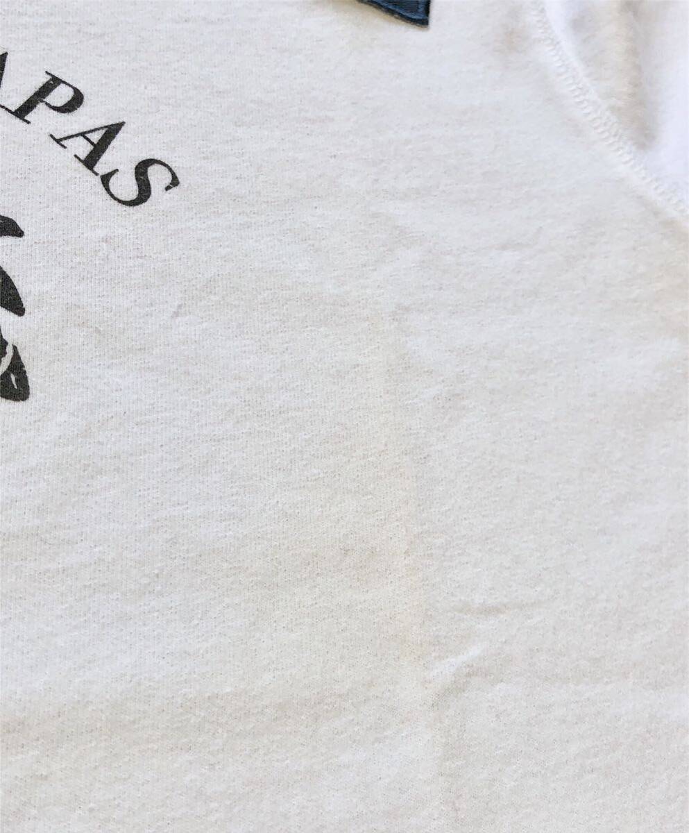 パパス★Papas新品タグ付きMADE IN U.S.Aプリントワッペンビーズ使いTシャツ　_画像10