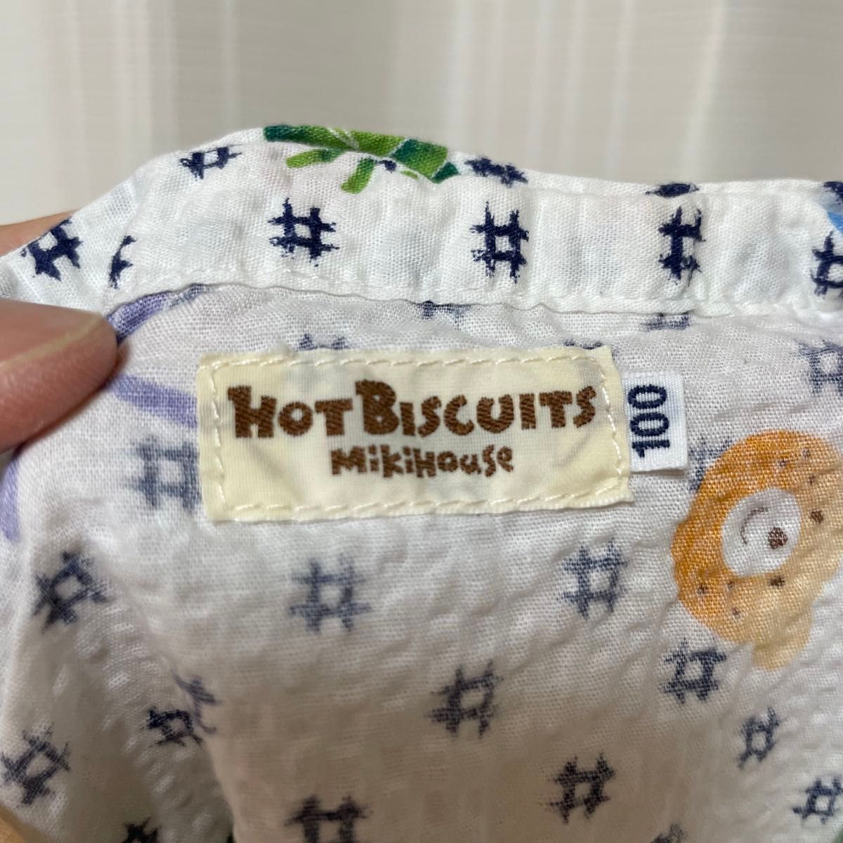mikihouse hot biscuits 甚平 半袖 半ズボン 白 ホワイト 男の子