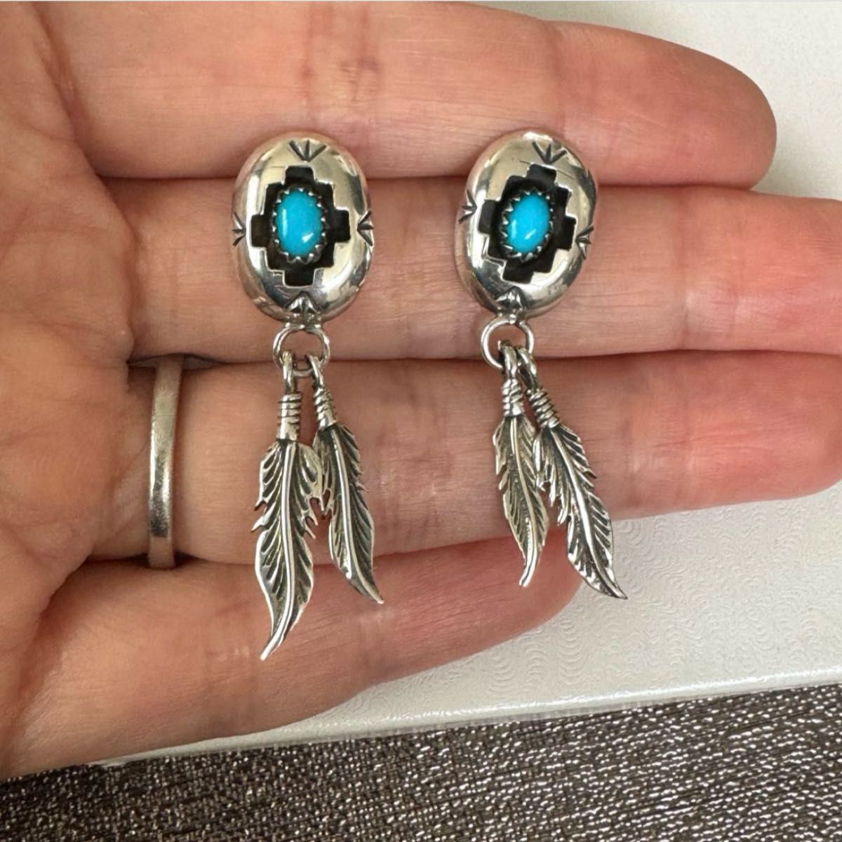 vintage sterling silver インディアンジュエリー シャドウ vintage sterling silver インディアンジュエリー シャドウ