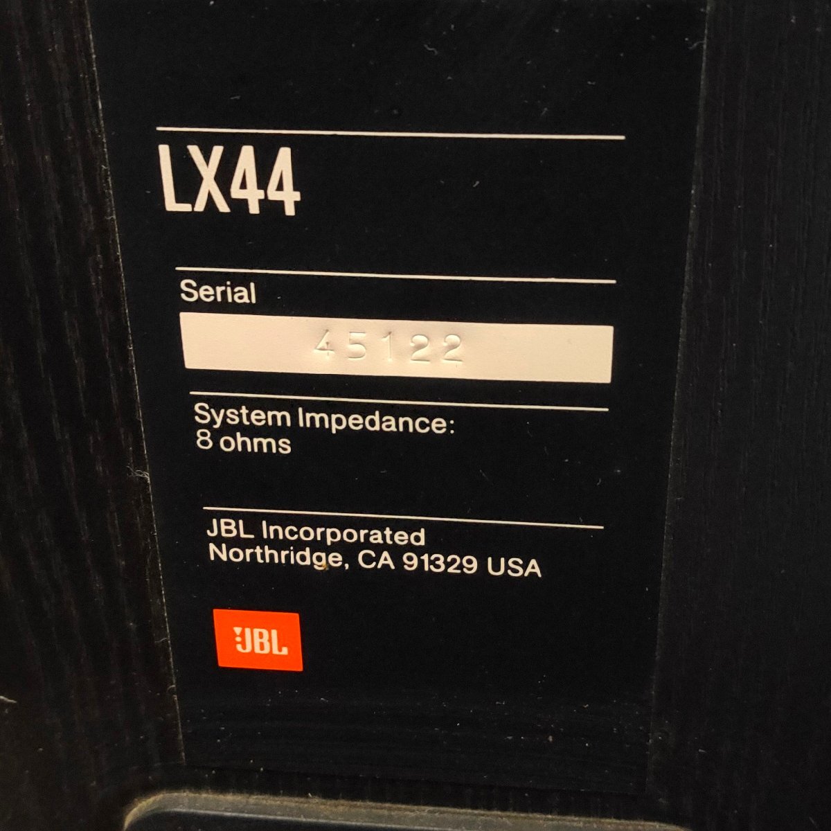 JBL LX44 ブックシェルフ型 スピーカー ペア 音出し確認済み　0508019/SR5L2_画像4