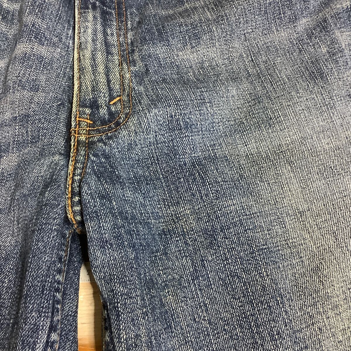 N-1283 Levi's リーバイス 502 デニムパンツ W33 ユーズド加工 00's オールド ジーンズ ジーパン 日本製_画像8