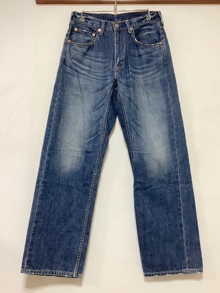 O-1248 Levi's リーバイス 709 デニムパンツ W30 ユーズド加工 カラフルステッチ ジーンズ ジーパン _画像1