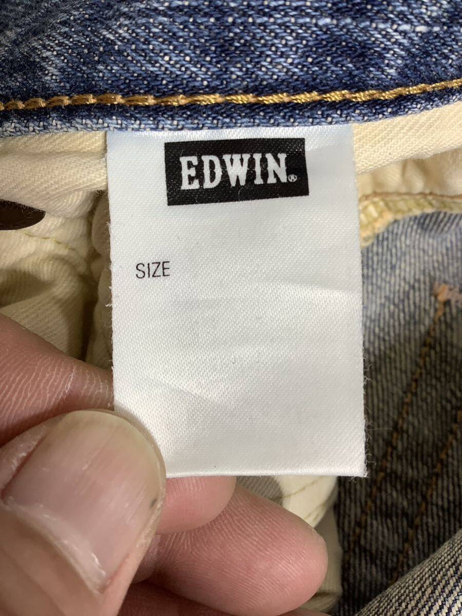 L-1291 EDWIN Edwin 505X Denim брюки б/у обработка красный уголок джинсы ji- хлеб сделано в Японии 