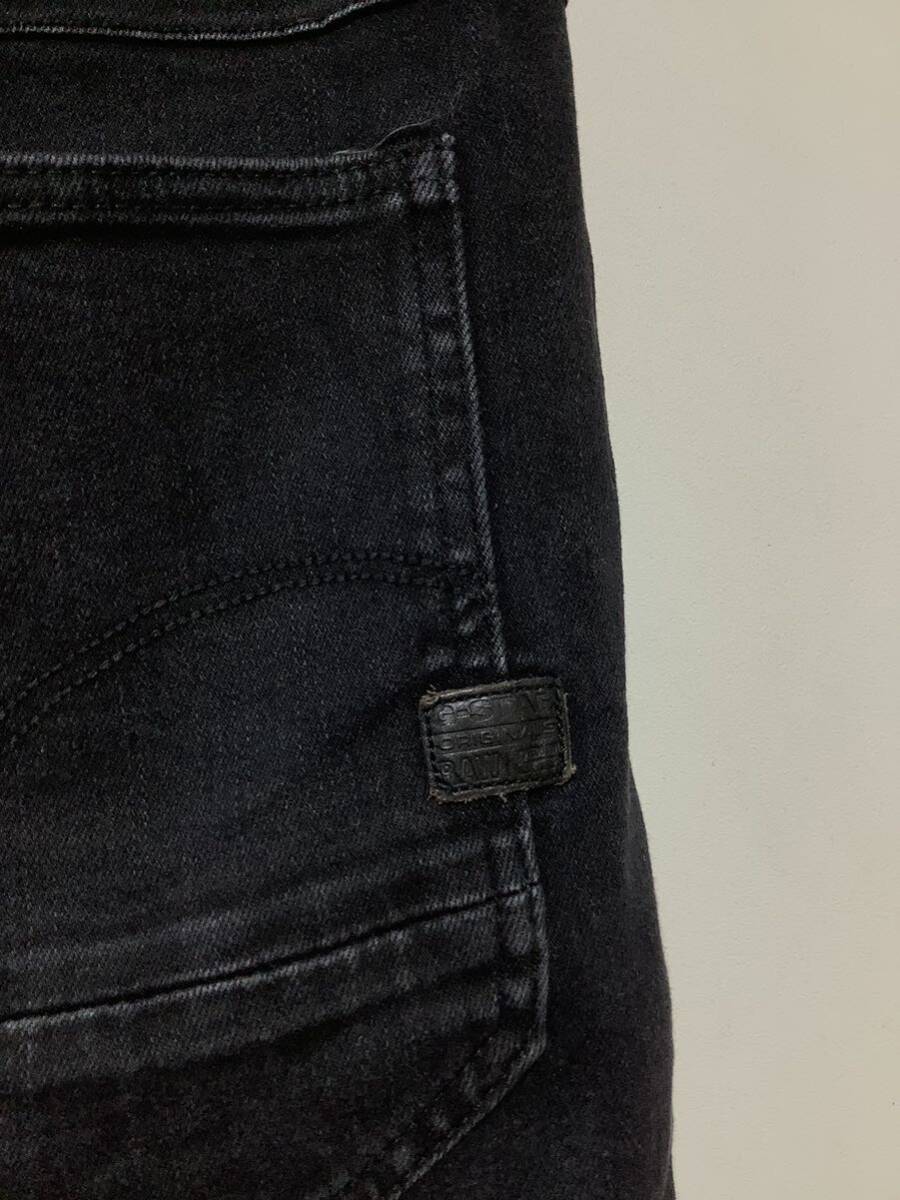 M-1223 G-STAR RAW ジースターロウ ブラックデニムパンツ ブラックジーンズ 3Dスリム W30 D-STAQ ジーパンの画像5