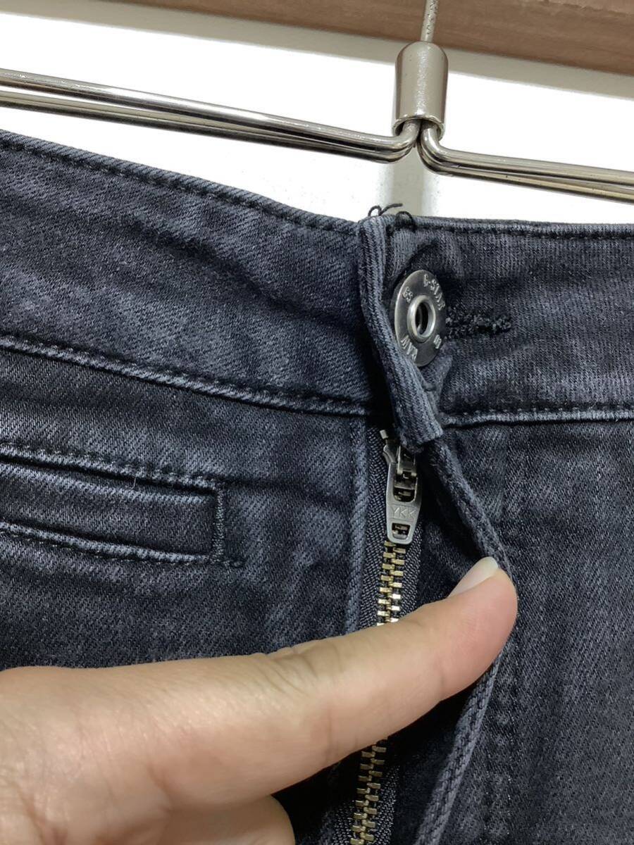 M-1223 G-STAR RAW ジースターロウ ブラックデニムパンツ ブラックジーンズ 3Dスリム W30 D-STAQ ジーパンの画像3