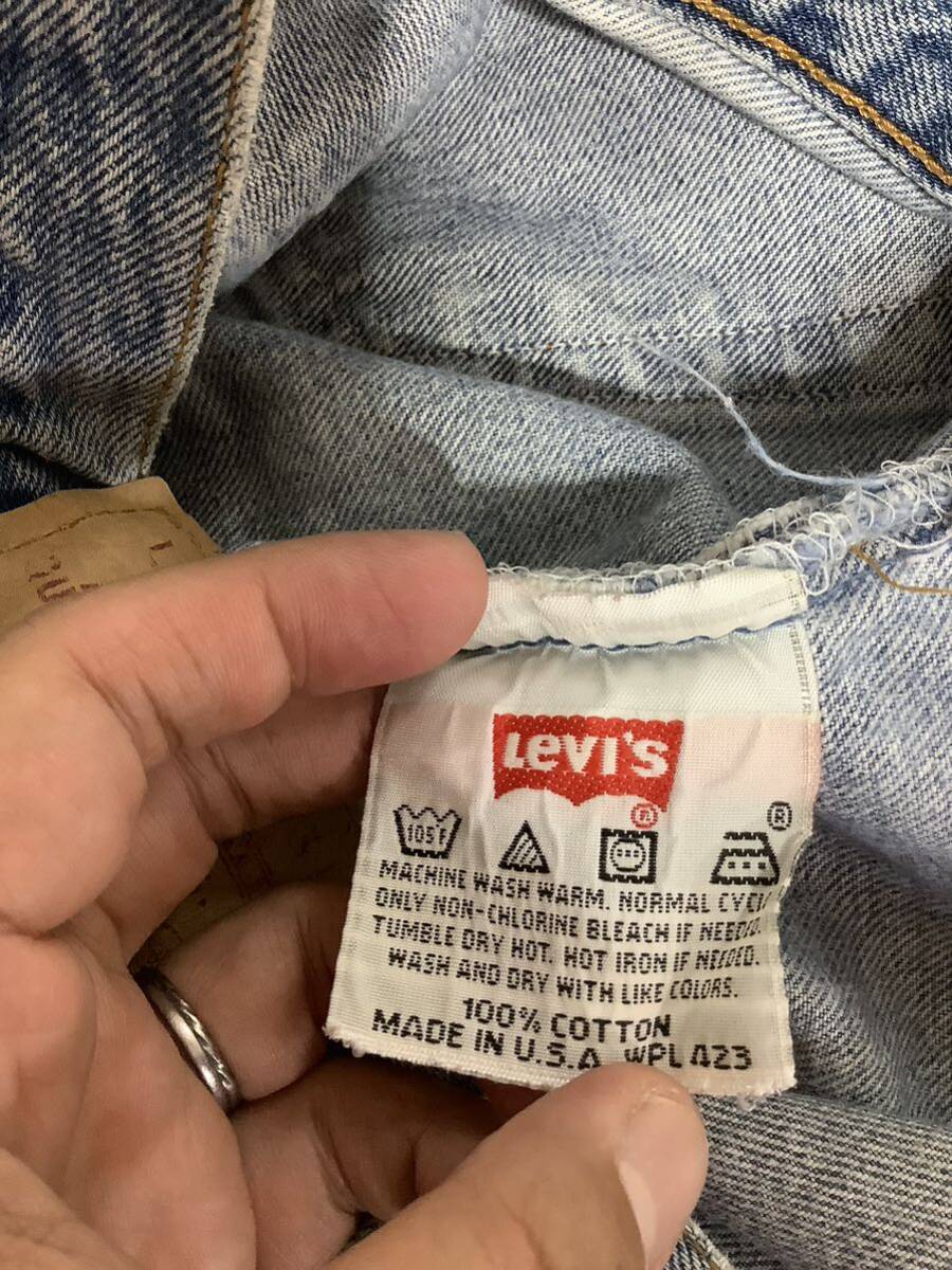 N-1235 USA製 Levi's リーバイス 501 90's ビンテージ デニムパンツ W36 ダメージ ジーパン ジーンズ _画像4