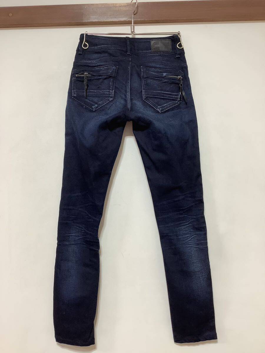 N-1271 G-STAR RAW ジースターロウ スキニージーンズ スリムデニムパンツ W25 ユーズド加工 ジーパン レディース MIDGE CODY_画像2