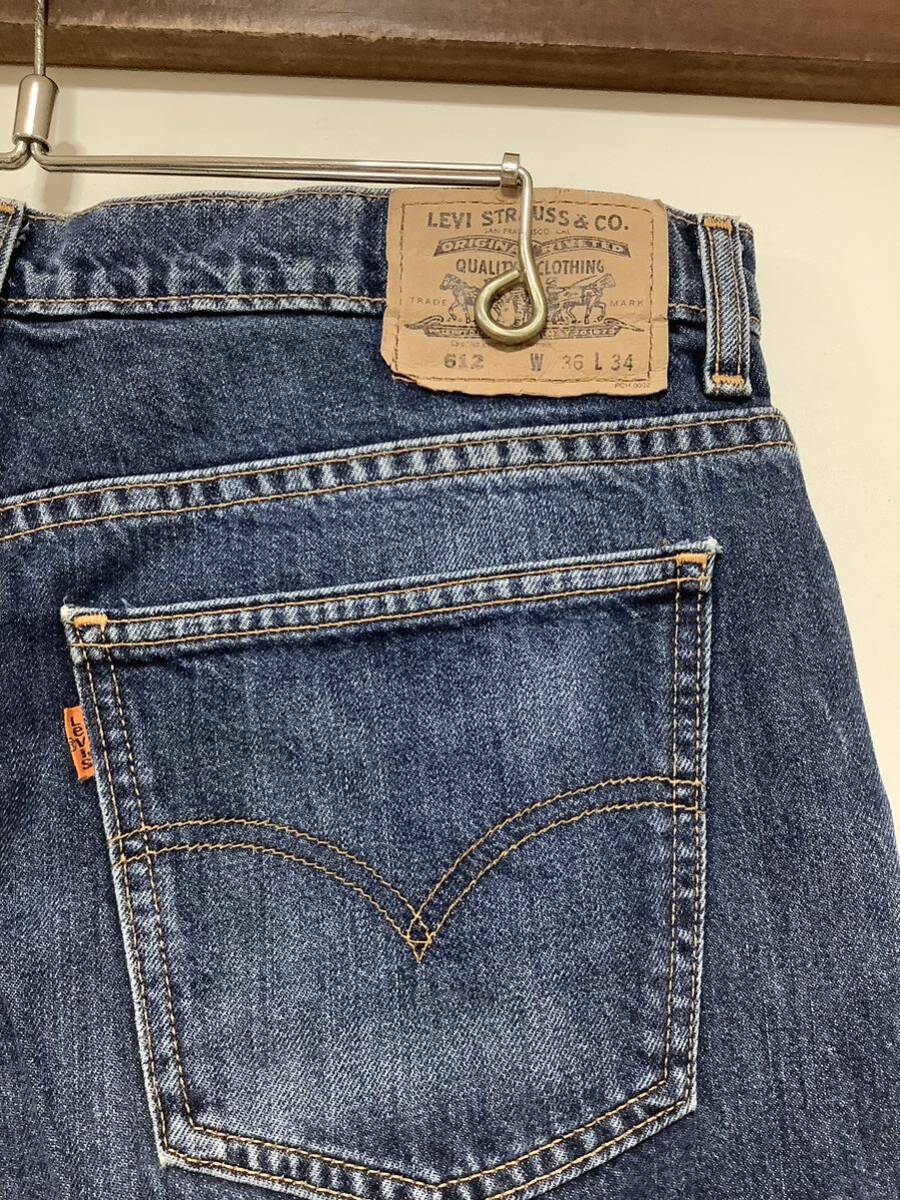 N-1284 Levi's リーバイス 612 デニムパンツ W36 90's ビンテージ ビッグサイズ オレンジタブ ジーンズ ジーパン_画像3