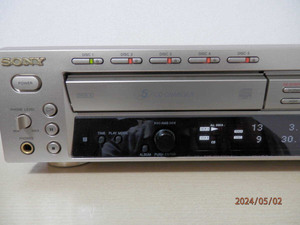 ソニー SONY RCD-W500C CDレコーダー 整備品メンテナンス品 動作確認済み リモコン付です。の画像6