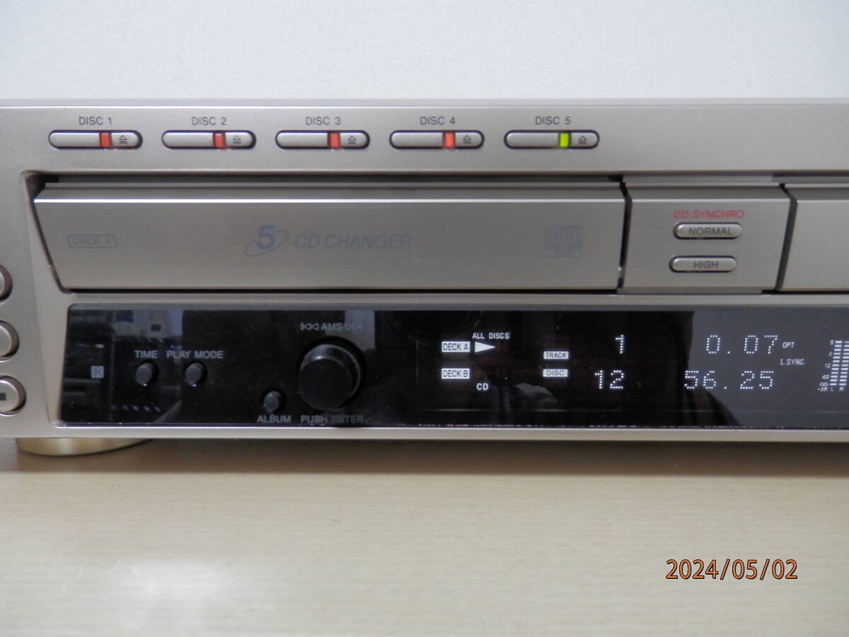 ソニー SONY RCD-W500C CDレコーダー 整備品メンテナンス品 動作確認済み リモコン付です。の画像9