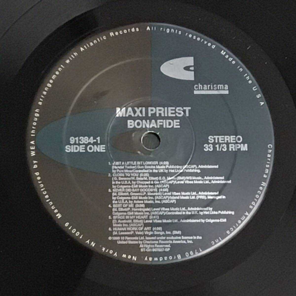 US盤 シュリンク /Maxi Priest / Bonafide_画像3