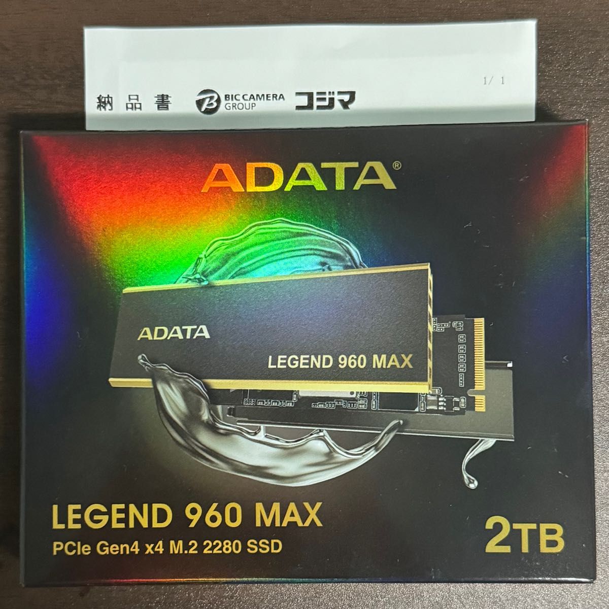 【新品未開封】5/31限定 ADATA LEGEND 960 MAX 2TB PCIe Gen4 M.2 SSD 納品書【PS5】