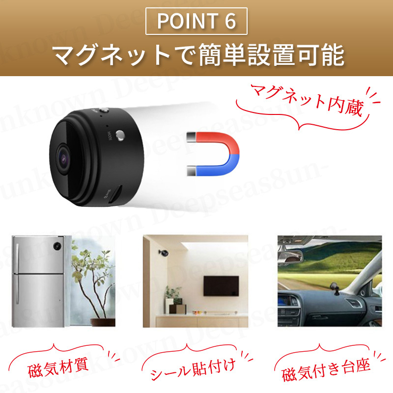  security camera monitoring camera wireless small size set smartphone wifi network .. operation see protection remote night vision video recording family Mini camera high resolution 