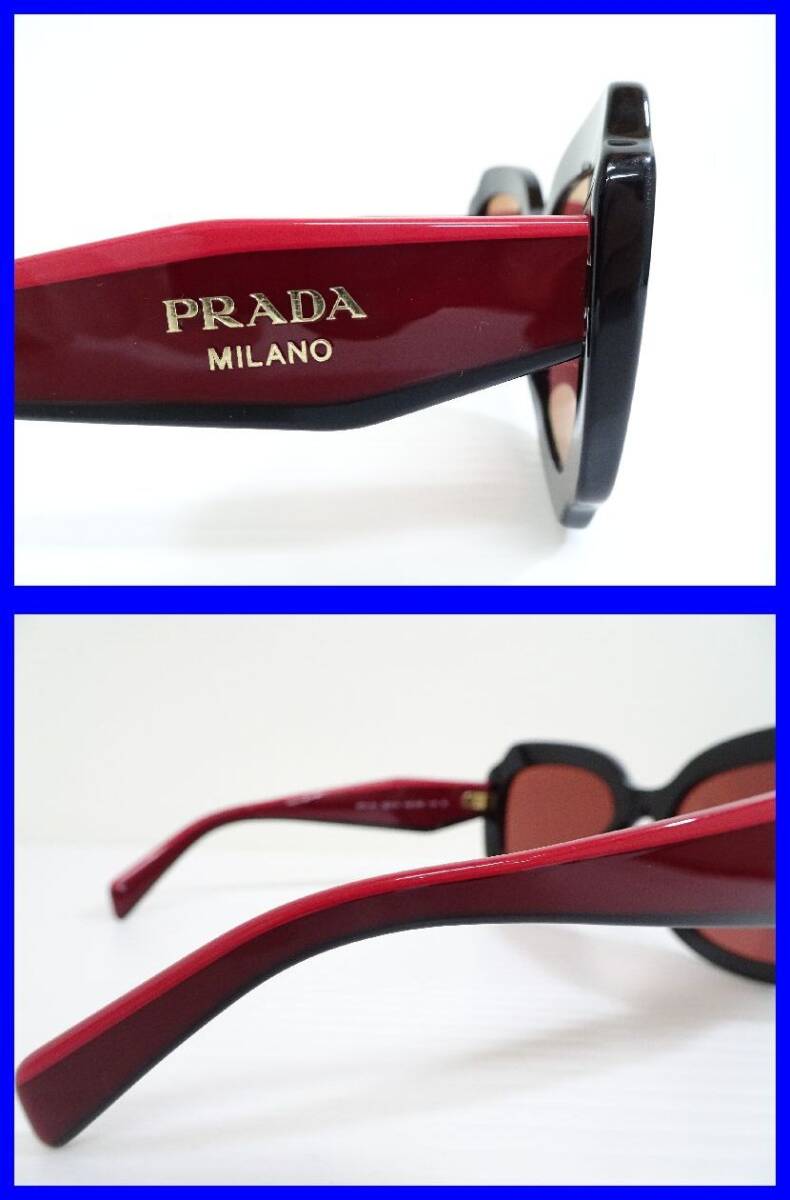 2405★F-1948★PRADA プラダ SPR 16Y サングラス ブラック&レッド レディース　中古_画像5