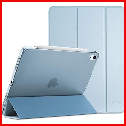 空色 ProCase iPad Air 11インチ M2 (2024) / iPad Air 第5世代 / 第4世代 ケース 軽量 スタンド 三つ折り フォリオ保護ケース 半透明バッ_画像1