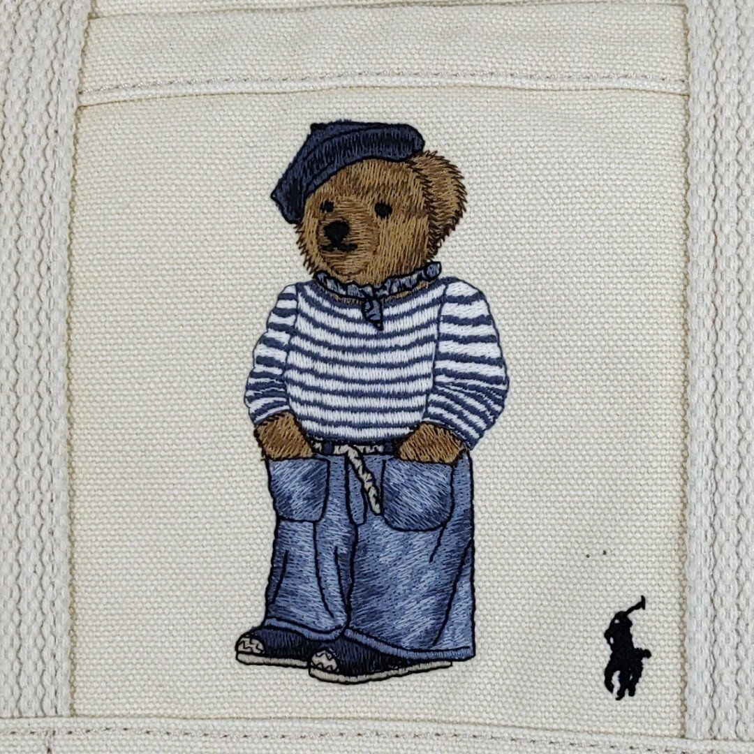 ポロ ラルフローレン 　POLO RALPH LAUREN 　ミニバッグ 　ベアー刺繍　　タグ付き　綿素材_画像2