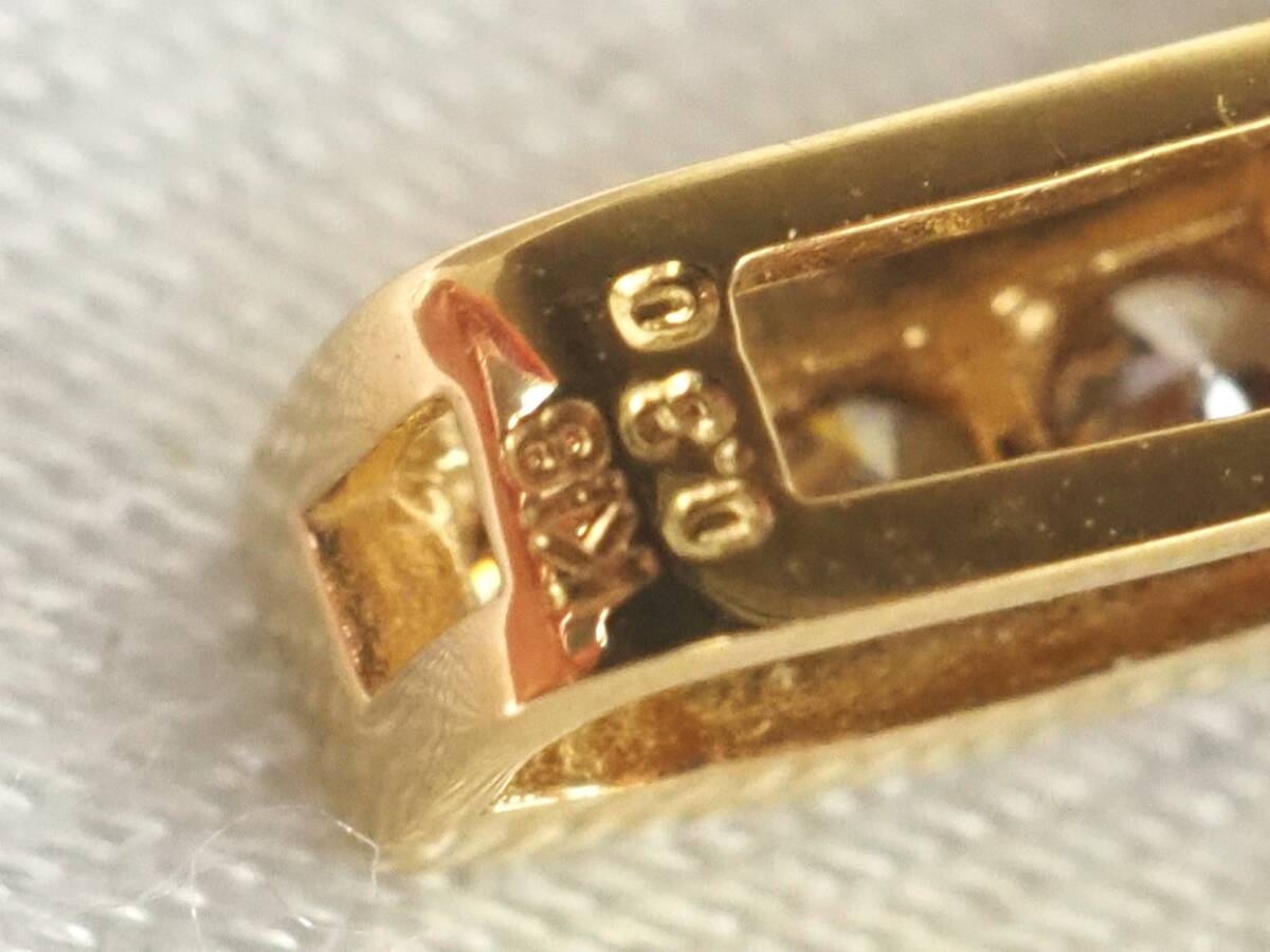 [3858E]K18 Gold хорошо качество натуральный бриллиант 0.30ct/0.7g подвеска с цепью 