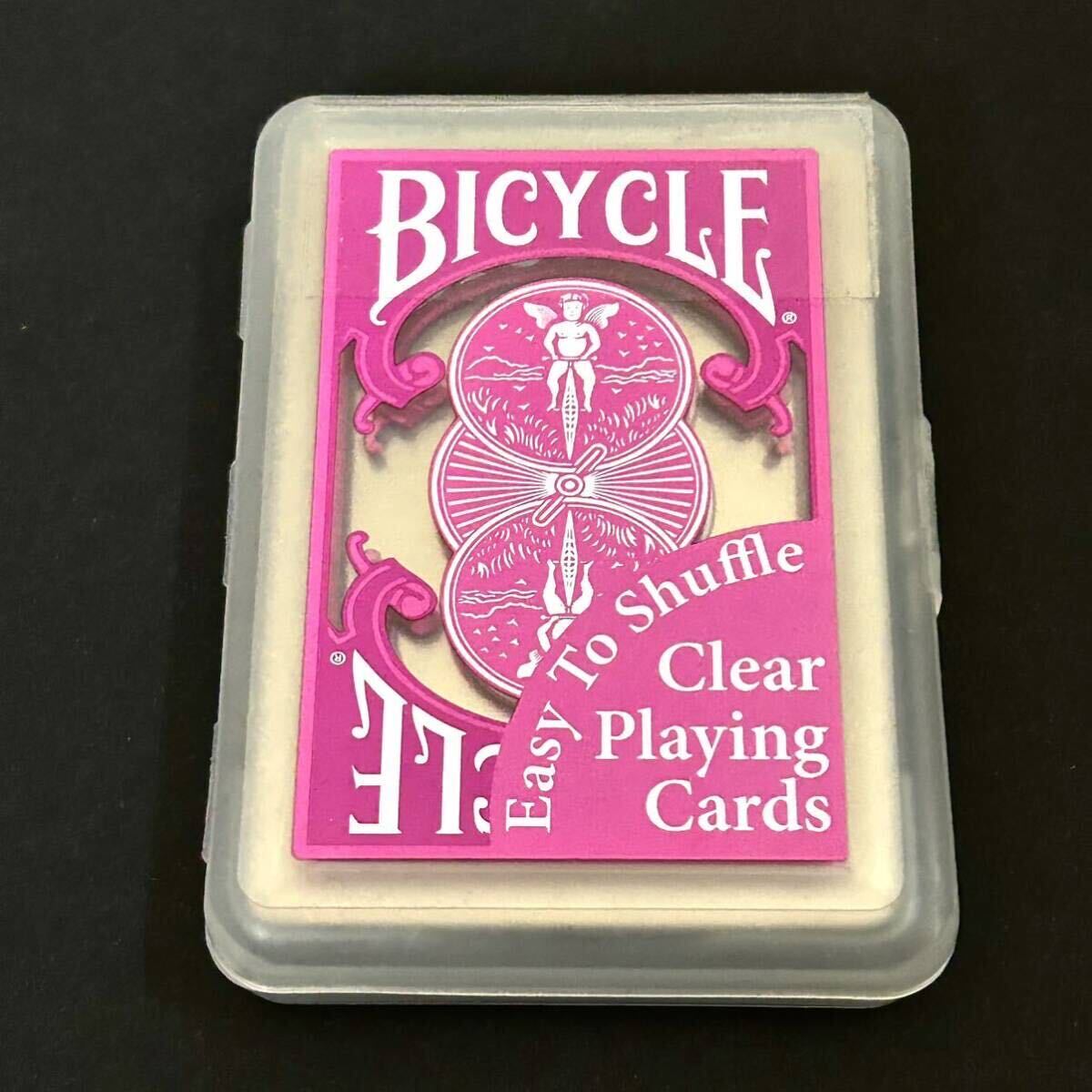 Bicycle Clear Playing Cards バイスクル クリア トランプ ピンク【絶版】の画像1