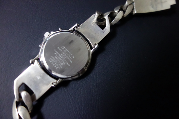 [Anne Coquine] silver 925 made watch belt +[SEIKO] Spirit radio wave solar wristwatch SBTM219 chrome hearts etc. .. liking . person .