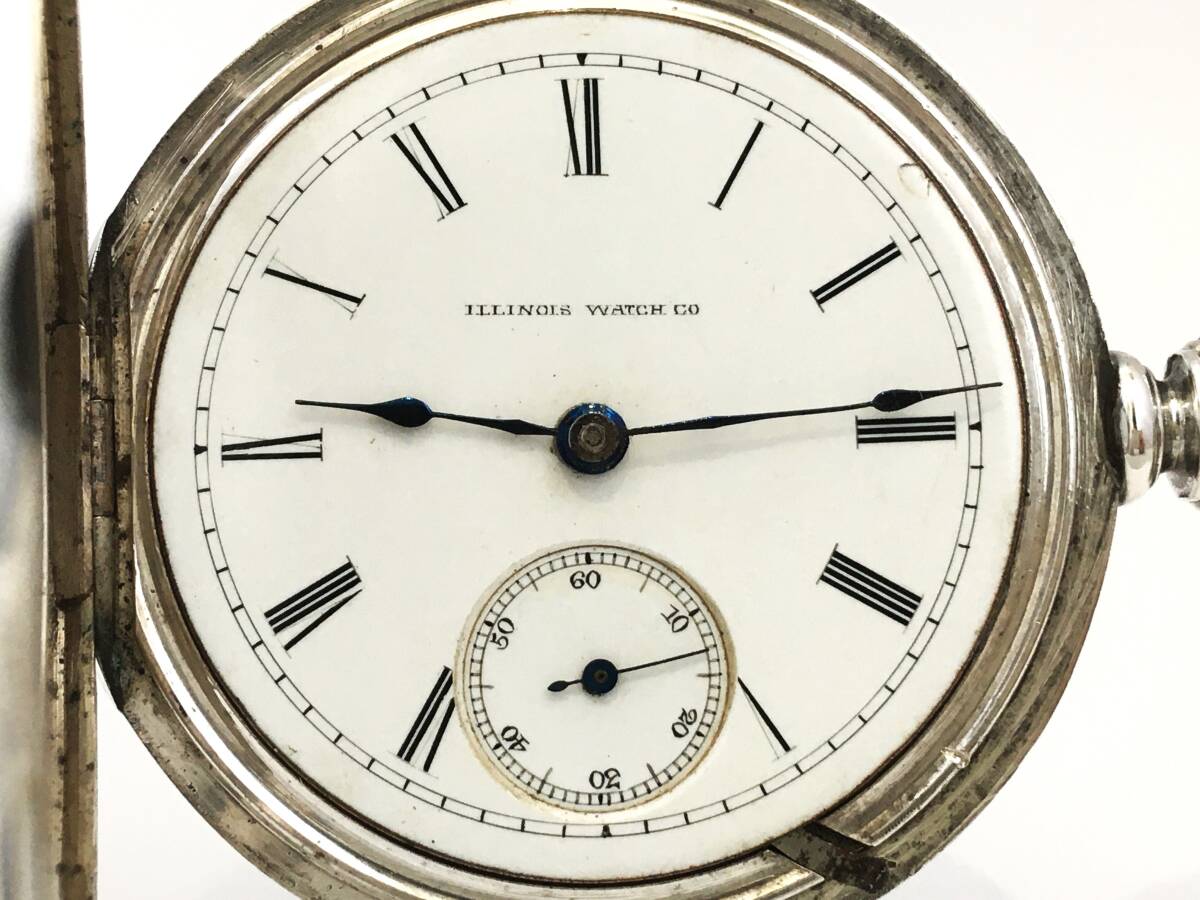 1886年製◆ILLINOIS 銀無垢COIN 大型18S 11石 Gr,2 イリノイ大型懐中時計◆_画像2