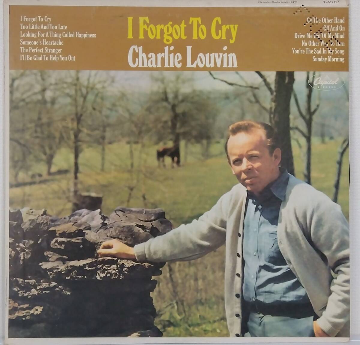 LP(UK盤T-2787.'67年盤.カントリー.ギタリスト)チャーリールCHARLIE LOUVIN/I FORGOT TO CRY【同梱可能６枚まで】060511_画像1