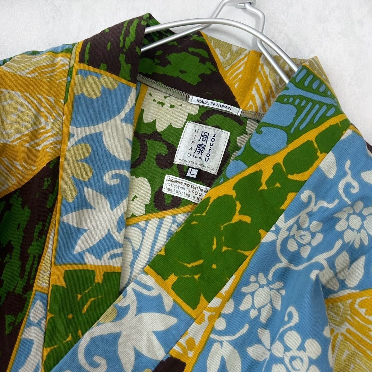 SOU・SOU 風靡 Lサイズ 日本製 コットン素材 ボタニカル柄 七分～長袖
