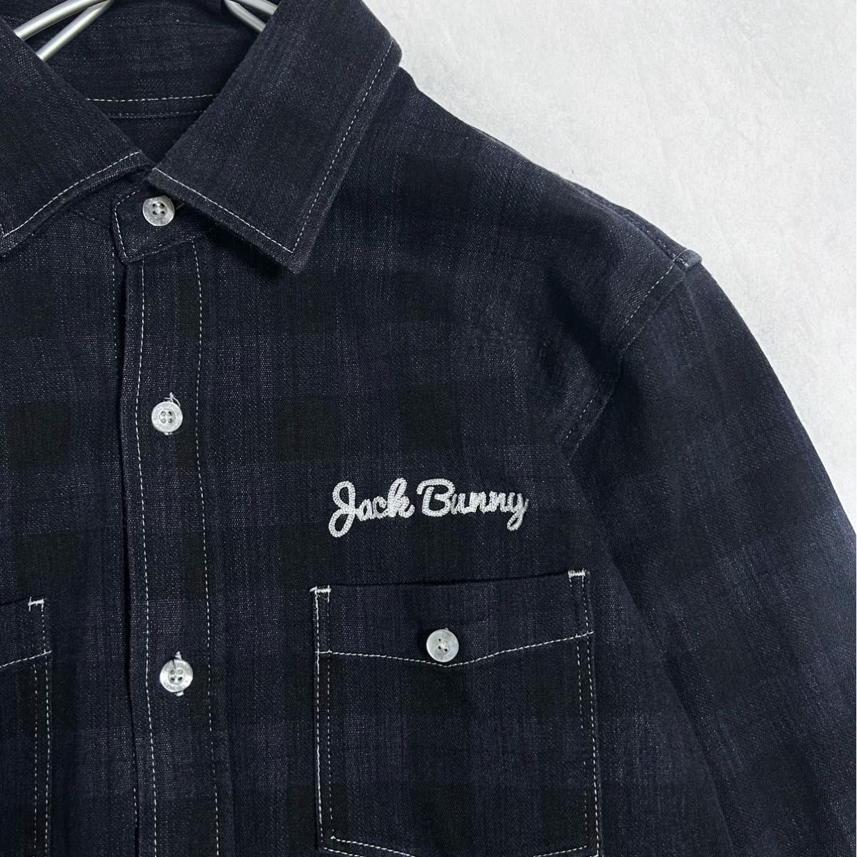 ジャックバニー チェックシャツ 長袖 6サイズ パーリーゲイツ Jack Bunny