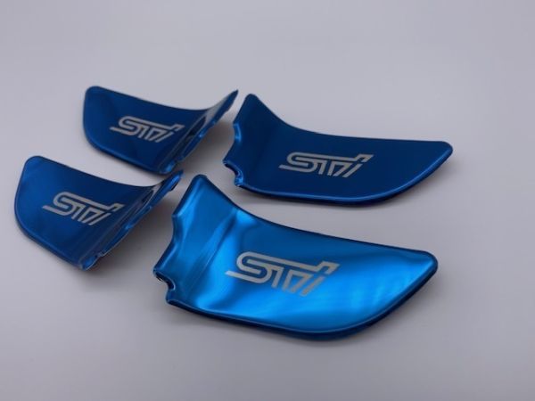 【送料140円】【ブルー 青】STI ドア インナー プレートハンドル カバー インプレッサ レヴォーグ フォレスター スバル ストライカー_画像2