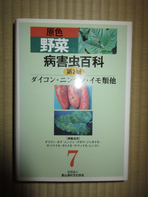 第2版　原色野菜病害虫百科7　ダイコン・ニンジン・イモ類他　2005年　第1刷　使用感なく状態良好　カバーに擦れ・キズあり_画像6