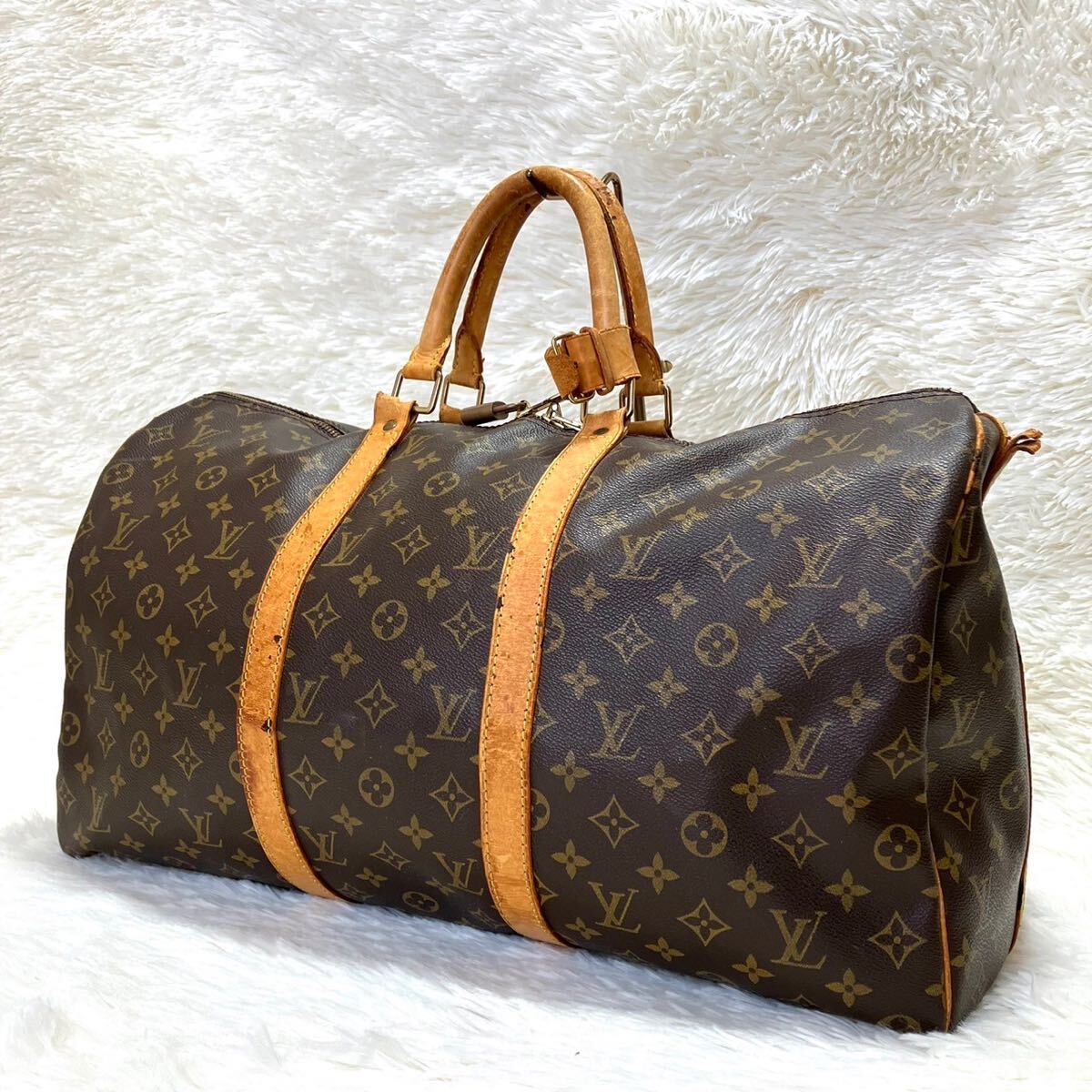 【1円〜】LOUIS VUITTON ルイヴィトン モノグラム キーポル バンドリエール50 M41416/TH0995 ボストンバッグ_画像1