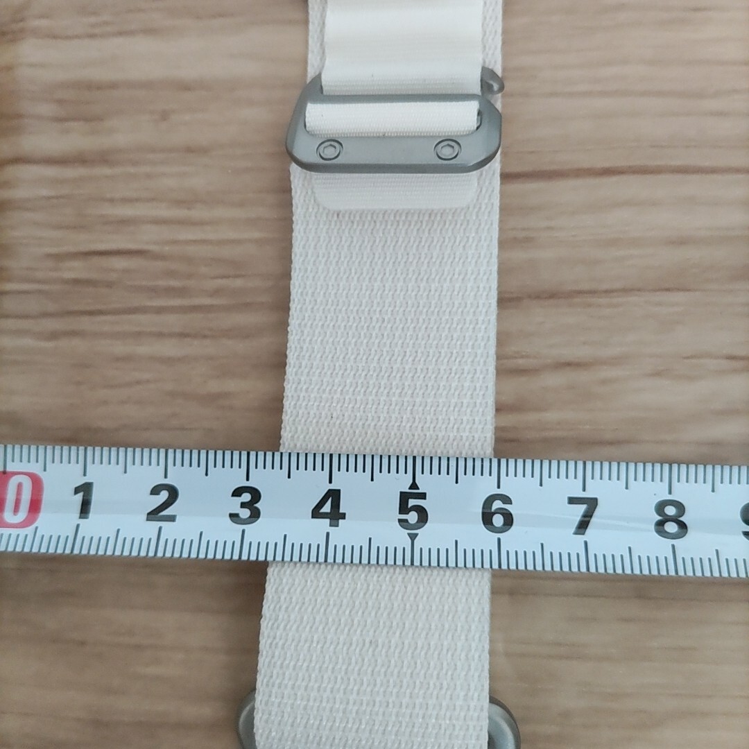 現品限り！HITZEE Band コンパチブル Apple Watch バンド 49/45/44/42mm ナイロン編組 ループ 金属製フック 調節可能 スターライト M_画像5