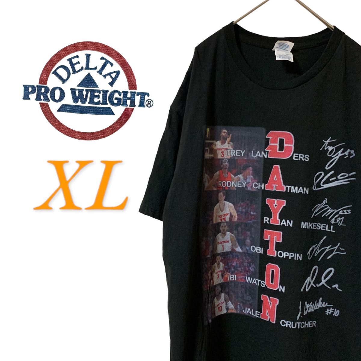 【US古着】DELTA ブラック XL  バスケTシャツ 半袖 大きいサイズ レギュラーヴィンテージ プリント メンズ レディース